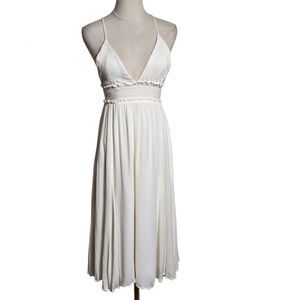 Lulu's Off White Summer Midi Dress